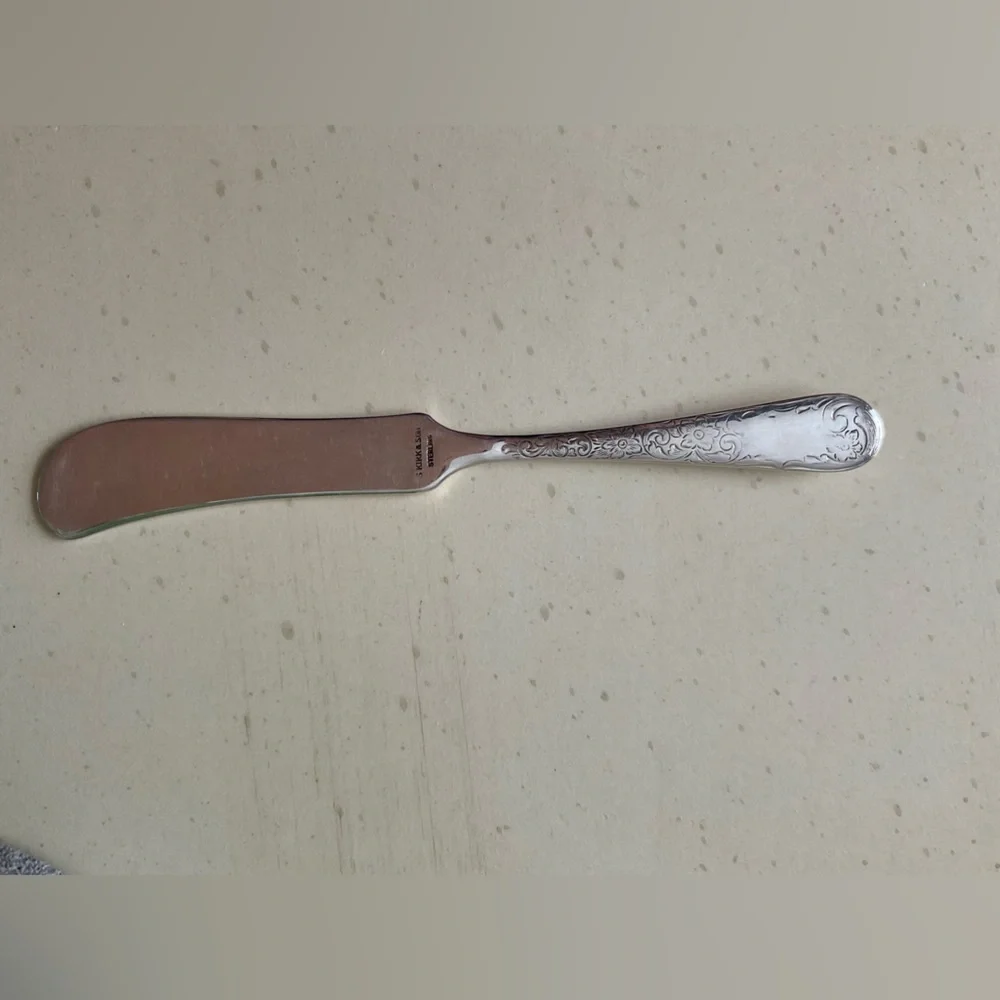 Kirk Stieff Sterling Old Maryland Engraved Flat Butter Spreader 🧈